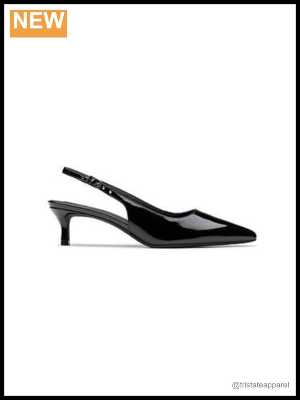 Clarks Leather Sling Pump Buckle Closure Lightweight